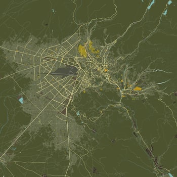 Vector Map of La Paz, Bolivia
