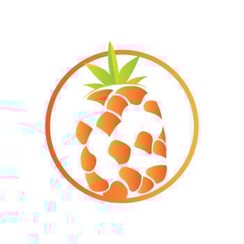 Pineapple Logo Design, Fresh Fruit Vector, Plantation Illustration, Fruit Product Brand Label vector