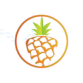 Pineapple Logo Design, Fresh Fruit Vector, Plantation Illustration, Fruit Product Brand Label vector