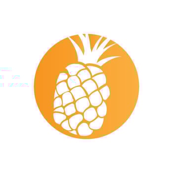 Pineapple Logo Design, Fresh Fruit Vector, Plantation Illustration, Fruit Product Brand Label vector