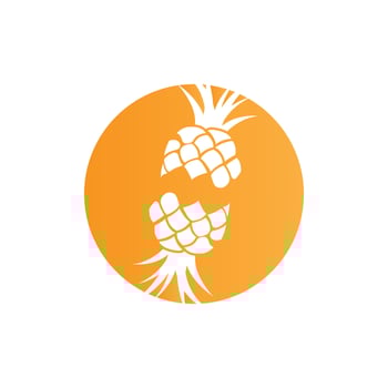 Pineapple Logo Design, Fresh Fruit Vector, Plantation Illustration, Fruit Product Brand Label vector