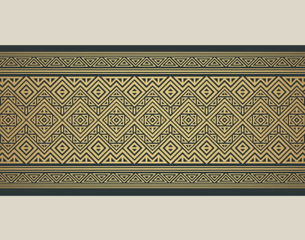 Elegant golden ornamental border template vector