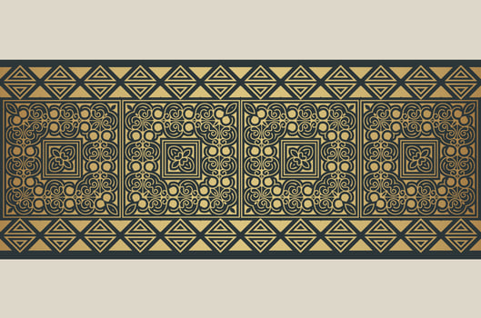 Elegant golden ornamental border template vector