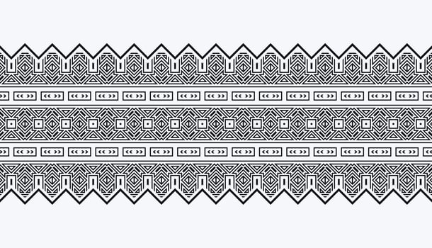 ornament style ethnic seamless borders vector