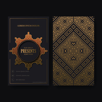 Luxury ornamental logos and business cards template vector