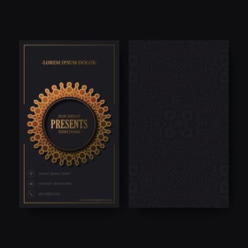 Luxury ornamental logos and business cards template vector