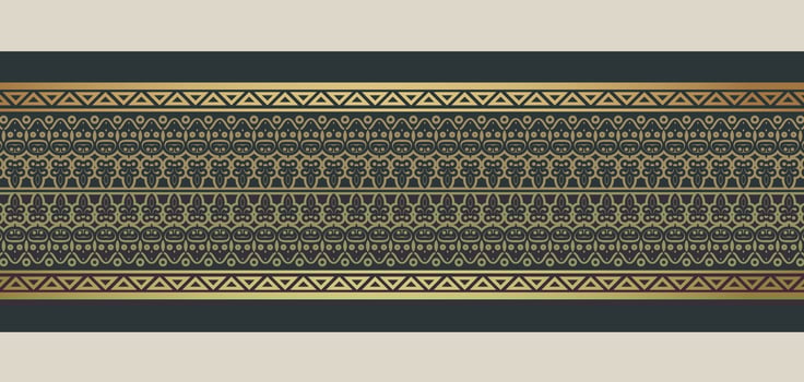 Elegant golden ornamental border template vector