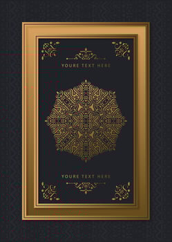 luxury cover background with mandala vector