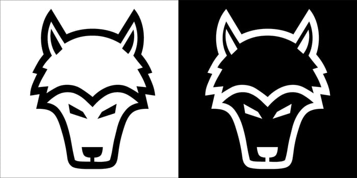 illustration, vector graphic of wolves icon