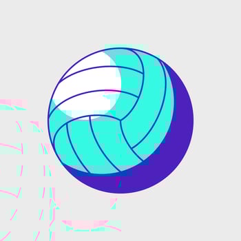 Volleyball ball isometric vector illustration