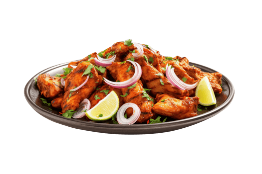 Tasty chicken tandoori isolated on png background