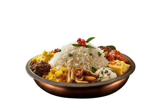 Tasty cooked pongal  rice isolated on transparent background png