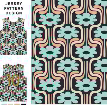 Abstract concept vector jersey pattern template for printing or sublimation sports uniforms football volleyball basketball e-sports cycling and fishing Free Vector.