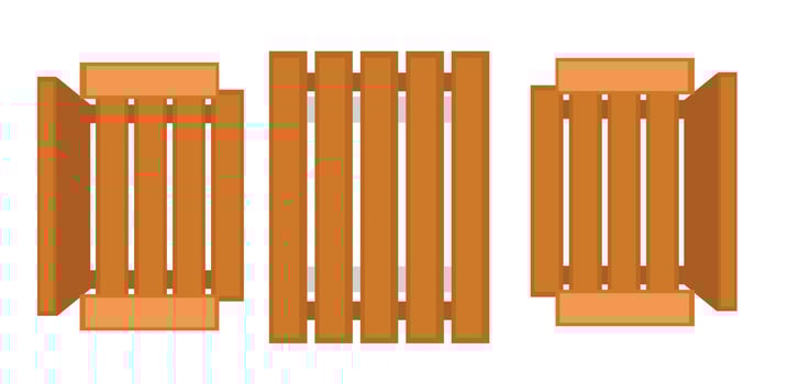 Small wooden table with chairs, outdoors vector