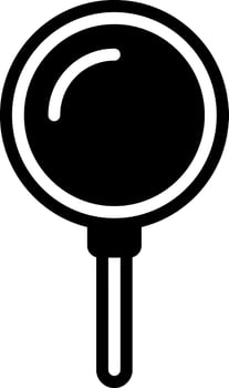 solid icon for loupe vector