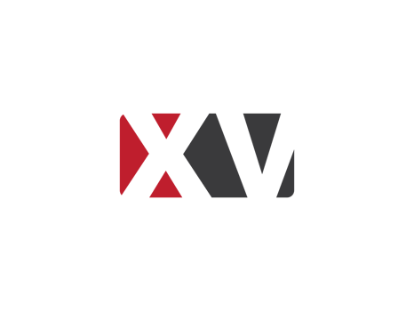 Monogram Square Xv Png Logo, Minimal Creative XV Logo Letter Design