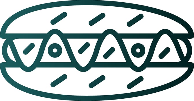 Hot Dog Vector Icon Design