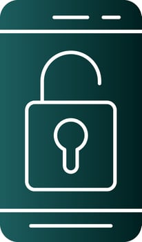 Mobile Unlock  Vector Icon Design
