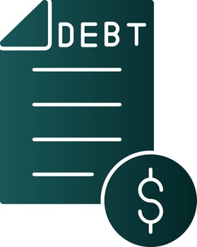 Debt Vector Icon Design