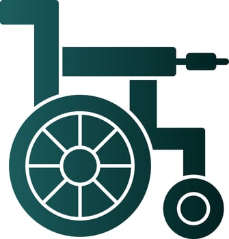 Wheel Chair Vector Icon Design