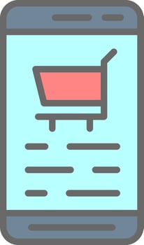 Shopping Cart  Vector Icon Design