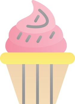 Cupcake Vector Icon Design