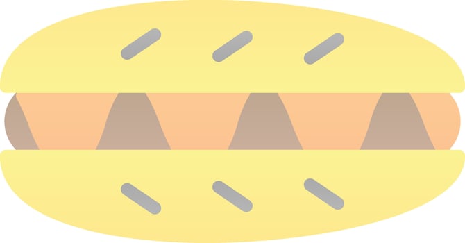 Hot Dog Vector Icon Design