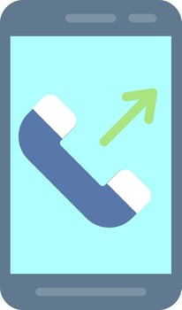 Outgoing Call  Vector Icon Design