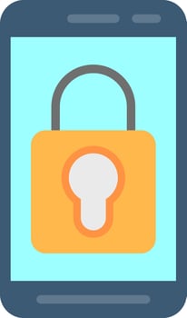 Mobile Lock  Vector Icon Design