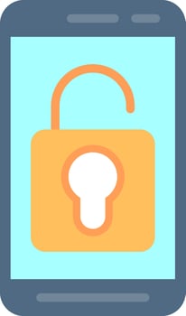 Mobile Unlock  Vector Icon Design