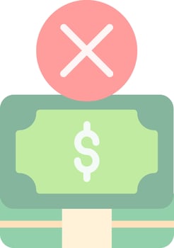 No Money Vector Icon Design
