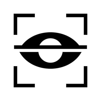 Eye Tracking Icon Vector Symbol Design Illustration