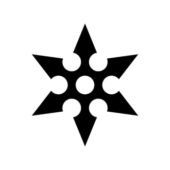 Shuriken Icon Vector Symbol Design Illustration