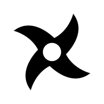 Shuriken Icon Vector Symbol Design Illustration