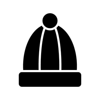 Knitted Hat Icon Vector Symbol Design Illustration