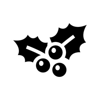 Holly Icon Vector Symbol Design Illustration