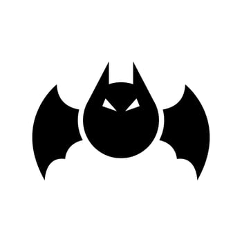 Bat Icon Vector Symbol Design Illustration