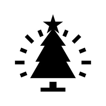 Christmas Tree Icon Vector Symbol Design Illustration