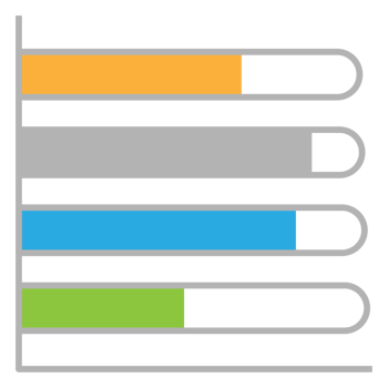 Business graph icon, Color object statistics finance presentation, Flat success report symbol. png
