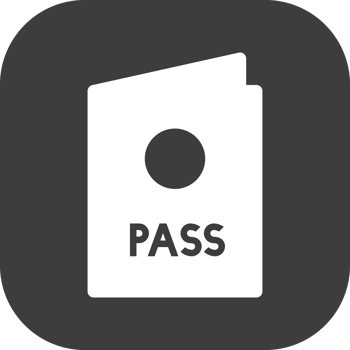 passport icon in black square. png