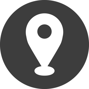 check in location icon in black circle. png