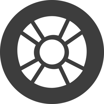 lifebuoy icon in black circle. png