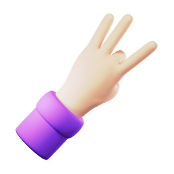 Flick Hand Gestures 3D Illustrations png