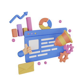 Data Digital Marketing 3D Illustration png