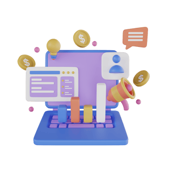 Chart Digital Marketing 3D Illustration png