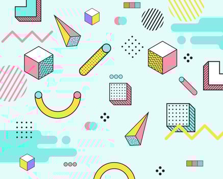 Mempis background soft colorful retro vibes illustration vector poster fabric textile paper template vaporwave printable
