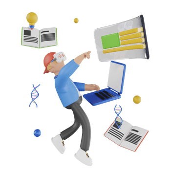 Boy Study Using Metaverse 3D Illustration png