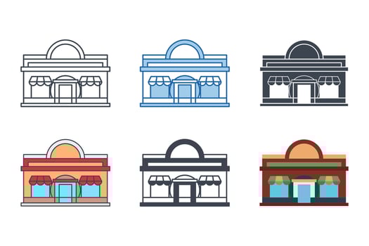 Restaurant icon symbol template for graphic and web design collection logo vector illustration
