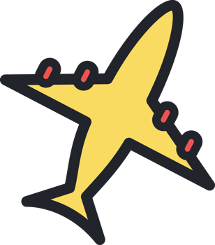 Airplane flat icon. png