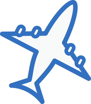 Airplane icon line design, monoline icons. png